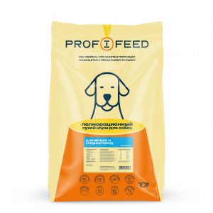 Корм «Profifeed» для собак мелких и средних пород, мешок 17 кг