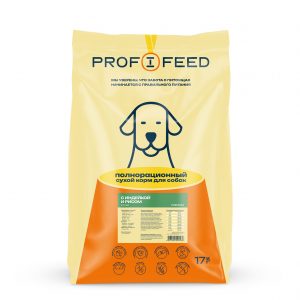 Корм «Profifeed» сухой полнорационный для собак с индейкой и рисом, мешок 17 кг