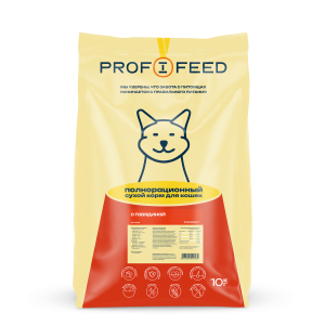 Сухой корм «Profifeed» для кошек со вкусом говядины, мешок 10 кг